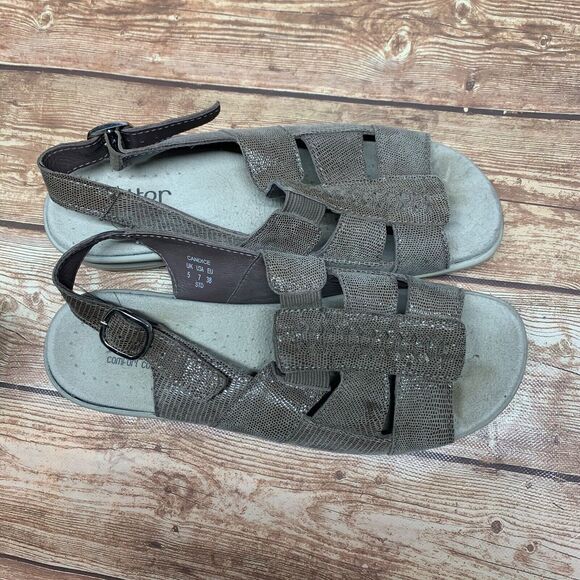 HOTTER Comfort Concept Candice Beige Leather Sandals Size 7 EU 38 - Picture 9 of 11